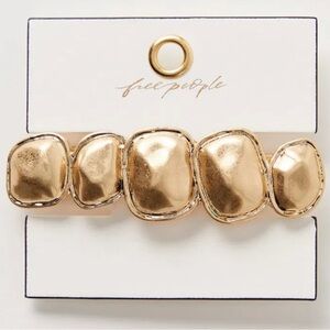 Free People Rocky Barrette Gold hairy‎ accessory new French barrette closure